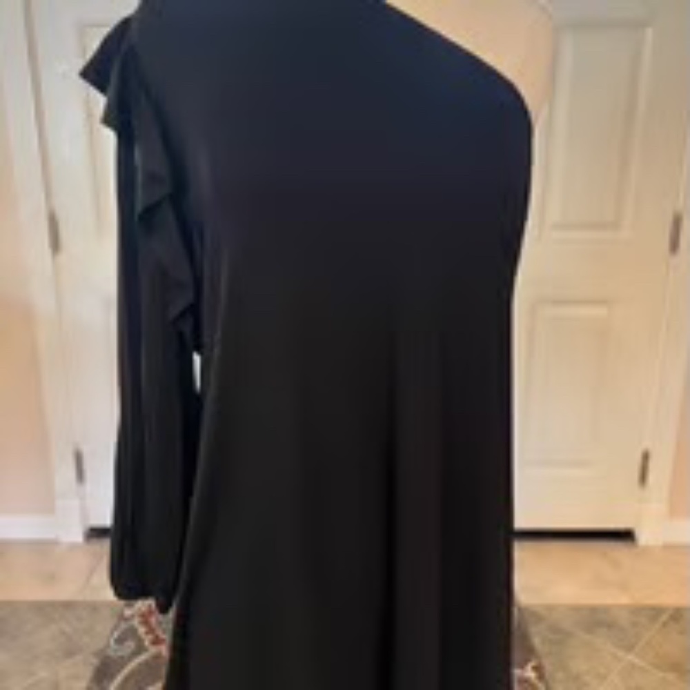 KIM & CAMI Plus Made In Usa Ruffle One Shoulder Top Sz 2X NWOT